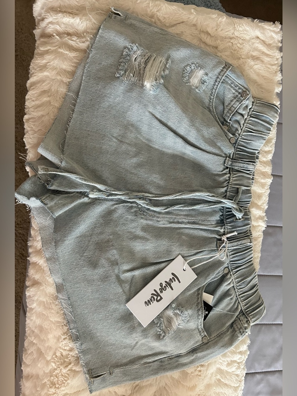 Indigo Rein Light Blue Distressed Denim